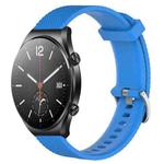 For Xiaomi Mi Watch S1 22mm Diamond Textured Silicone Watch Band(Sky Blue)