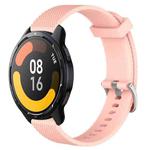 For Xiaomi Watch S1 Active 22mm Diamond Textured Silicone Watch Band(Pink)