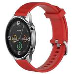 For Xiaomi Mi Watch Color 22mm Diamond Textured Silicone Watch Band(Red)