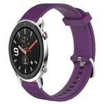 For Amazfit GTR 4 22mm Diamond Textured Silicone Watch Band(Purple)