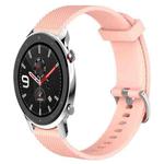 For Amazfit GTR 4 Pro 22mm Diamond Textured Silicone Watch Band(Pink)