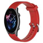 For Amazfit GTR 3 22mm Diamond Textured Silicone Watch Band(Red)