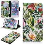 3D Colored Drawing Pattern Horizontal Flip Leather Case for iPhone 6 Plus & 6s Plus, with Holder & Card Slots & Wallet(Banana Leaf)