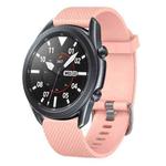 For Samsung Galaxy Watch3 45mm 22mm Diamond Textured Silicone Watch Band(Pink)