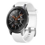 For Samsung Galaxy Watch 46mm 22mm Diamond Textured Silicone Watch Band(White)