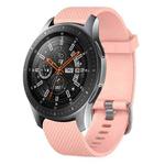 For Samsung Galaxy Watch 46mm 22mm Diamond Textured Silicone Watch Band(Pink)