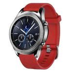 For Samsung Gear S3 Classic 22mm Diamond Textured Silicone Watch Band(Red)