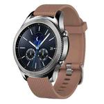 For Samsung Gear S3 Classic 22mm Diamond Textured Silicone Watch Band(Brown)