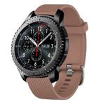 For Samsung Gear S3 Frontier 22mm Diamond Textured Silicone Watch Band(Brown)