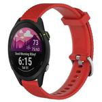 For Garmin Forerunner 255 22mm Diamond Textured Silicone Watch Band(Red)