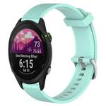 For Garmin Forerunner 255 22mm Diamond Textured Silicone Watch Band(Teal)