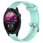 For Garmin Forerunner 255 Music 22mm Diamond Textured Silicone Watch Band(Teal)