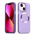For iPhone 13 CD Pattern Magsafe PC Phone Case(Purple)