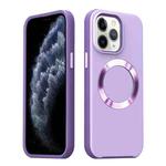 For iPhone 11 Pro CD Pattern Magsafe PC Phone Case(Purple)