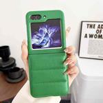 For Samsung Galaxy Z Flip5 5G Down Jacket Airbag Shockproof Phone Case(Green)
