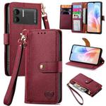 For DOOGEE X98 Pro / X98 Love Zipper Lanyard Leather Phone Case(Red)