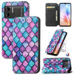 For DOOGEE X98 Pro / X98 CaseNeo Colorful Magnetic Leather Phone Case(Purple Scales)