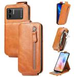 For DOOGEE X98 Pro / X98 Zipper Wallet Vertical Flip Leather Phone Case(Brown)