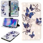 3D Colored Drawing Pattern Horizontal Flip Leather Case for iPhone 7 Plus & 8 Plus, with Holder & Card Slots & Wallet(Butterflies)