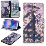 3D Colored Drawing Pattern Horizontal Flip Leather Case for iPhone 7 Plus & 8 Plus, with Holder & Card Slots & Wallet(Peacock)