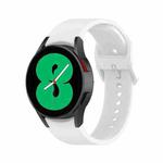 For Samsung Galaxy Watch6 / 6 Classic JUNSUNMAY Solid Color Silicone Adjustable Watch Band(White)