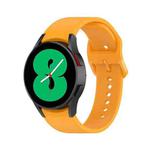 For Samsung Galaxy Watch6 / 6 Classic JUNSUNMAY Solid Color Silicone Adjustable Watch Band(Orange)