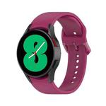 For Samsung Galaxy Watch6 / 6 Classic JUNSUNMAY Solid Color Silicone Adjustable Watch Band(Wine Red)