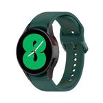 For Samsung Galaxy Watch6 / 6 Classic JUNSUNMAY Solid Color Silicone Adjustable Watch Band(Dark Green)