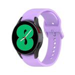 For Samsung Galaxy Watch6 / 6 Classic JUNSUNMAY Solid Color Silicone Adjustable Watch Band(Purple)