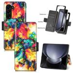 For Samsung Galaxy Z Fold5 5G CaseNeo Colorful Magnetic Leather Phone Case(Colorful Cloud)