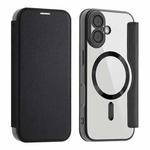 For iPhone 17 Shield MagSafe RFID Anti-theft Leather Phone Case(Black)