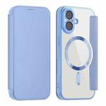 For iPhone 17 Shield MagSafe RFID Anti-theft Leather Phone Case(Blue)