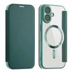 For iPhone 17 Shield MagSafe RFID Anti-theft Leather Phone Case(Green)
