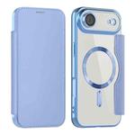 For iPhone 17 Air Shield MagSafe RFID Anti-theft Leather Phone Case(Blue)