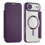 For iPhone 17 Air Shield MagSafe RFID Anti-theft Leather Phone Case(Purple)