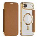 For iPhone 17 Air Shield MagSafe RFID Anti-theft Leather Phone Case(Brown)