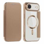 For iPhone 17 Air Shield MagSafe RFID Anti-theft Leather Phone Case(Desert Gold)