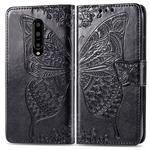 Butterfly Love Flowers Embossing Horizontal Flip Leather Case for OnePlus 7 Pro, with Holder & Card Slots & Wallet & Lanyard(Black)