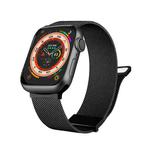 For Apple Watch 5 40mm Milan Double Magnetic Steel Mesh Watch Band(Black)