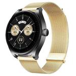 For Huawei Watch Buds Milan Double Magnetic Steel Mesh Watch Band(Gold)