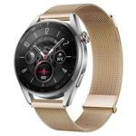 For Huawei Watch3 Pro New Milan Double Magnetic Steel Mesh Watch Band(Rose Gold)