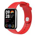 For Xiaomi Mi Band 8 Pro Solid Color Reverse Buckle Silicone Watch Band(Red)