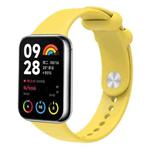 For Xiaomi Mi Band 8 Pro Solid Color Reverse Buckle Silicone Watch Band(Yellow)