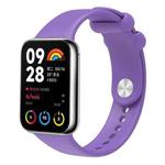 For Xiaomi Mi Band 8 Pro Solid Color Reverse Buckle Silicone Watch Band(Purple)