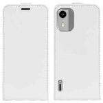 For Nokia C12 R64 Texture Single Vertical Flip Leather Phone Case(White)