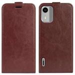 For Nokia C12 R64 Texture Single Vertical Flip Leather Phone Case(Brown)