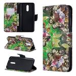 3D Colored Drawing Pattern Horizontal Flip Leather Case for Nokia 3.2, with Holder & Card Slots & Wallet(Green Butterfly)