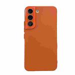 For Samsung Galaxy S22+ 5G Leather Oil PC Hard All-inclusive Phone Case(Orange)