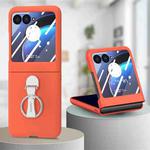 For Motorola  zara 40 Ultra Skin-Sensitive Integrated Ring Phone Case(Orange)
