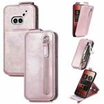 For Nothing Phone 2a Zipper Wallet Vertical Flip Leather Phone Case(Pink)